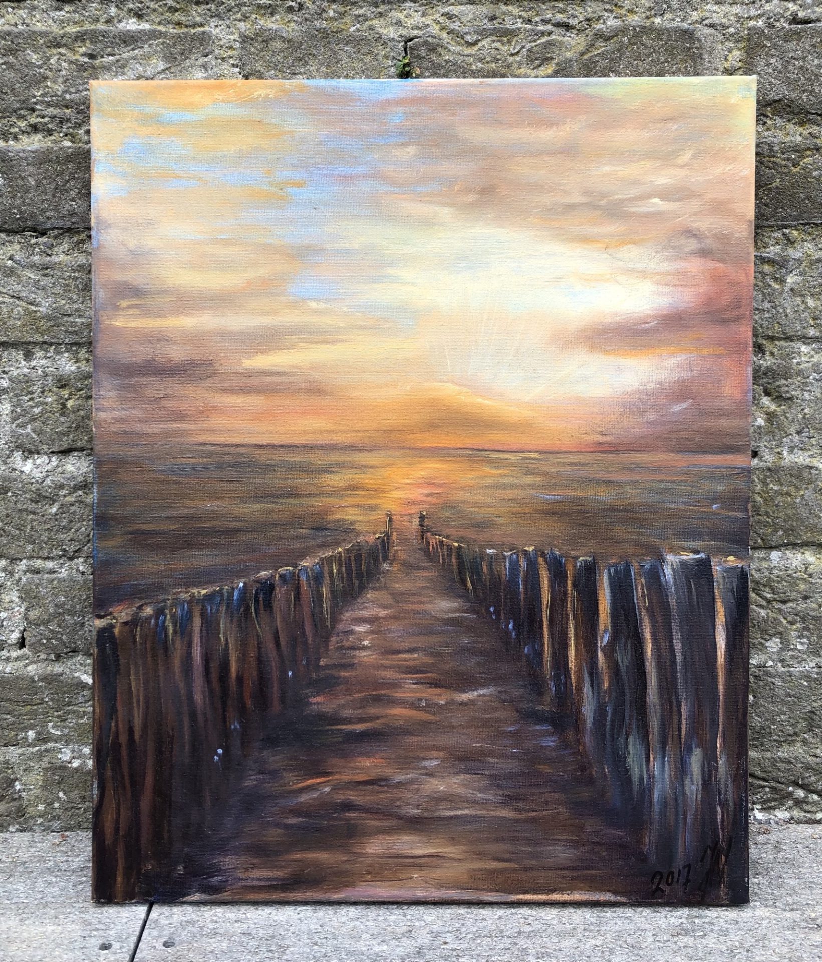 Schilderij zonsondergang