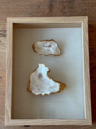 Oesters gouden randje in lijst